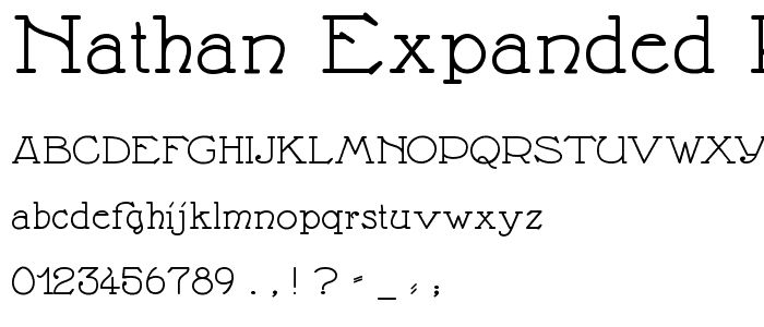 Nathan Expanded Regular font